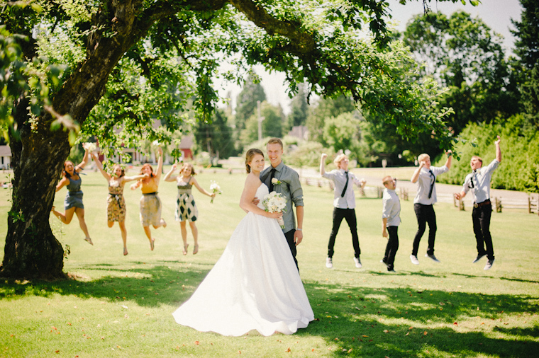 bridal party at fort langley