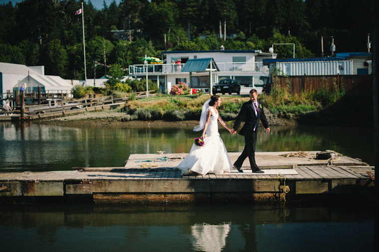 white rock dock wedding photo