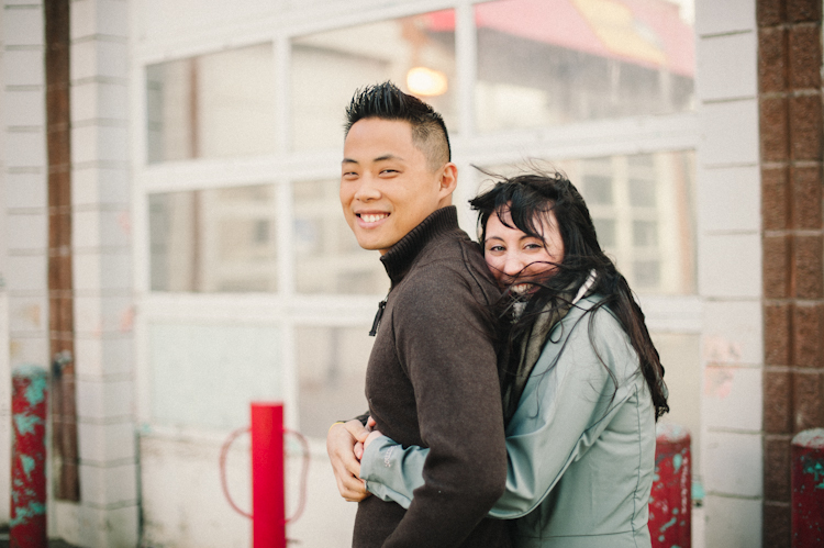 main street vancouver engagement session