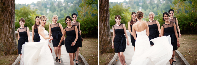 unique bridesmaids portraits in vancouver