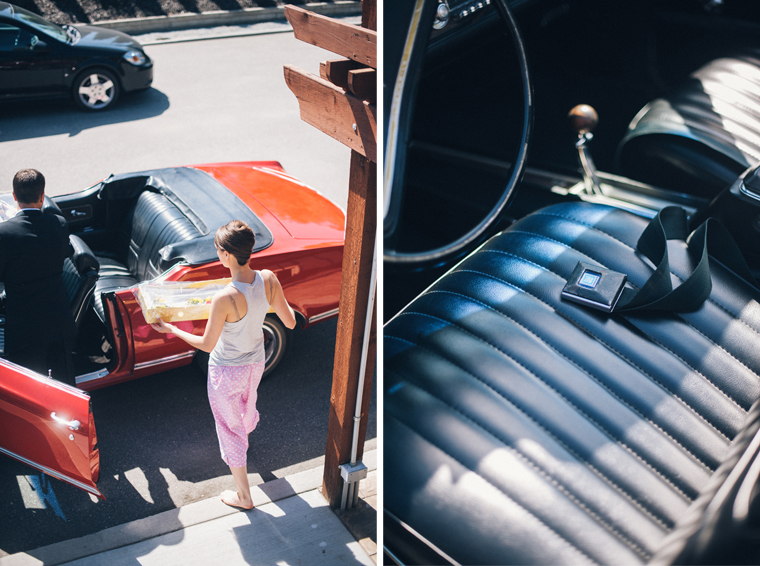 classic wedding car in kelowna