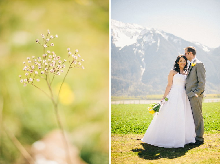 vintage bride and groom at fraser river lodge