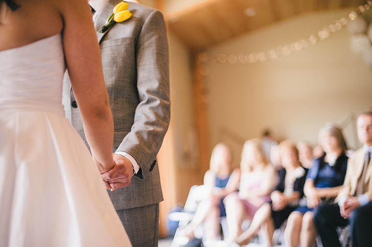 fraser river lodge indoor wedding ceremony