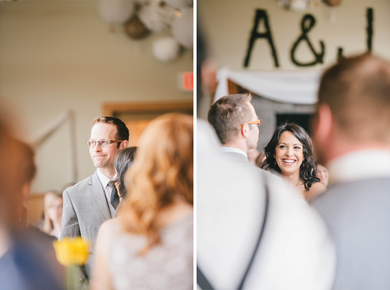 unique indoor wedding ceremony at fraser river lodge