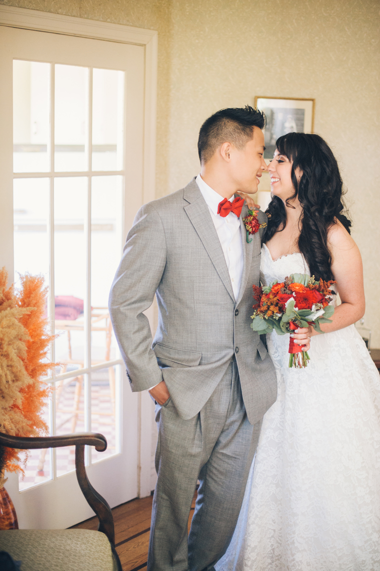 bridal portrait in heritage house in kelowna
