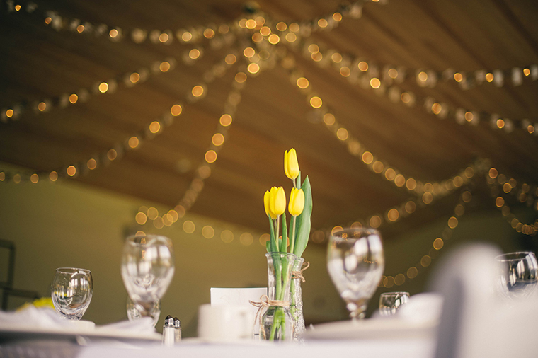 flower decor at fraser river lodge vintage wedding
