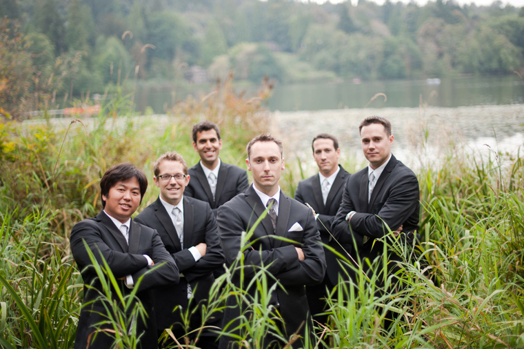 groomsmen picture at deer lake park burnaby