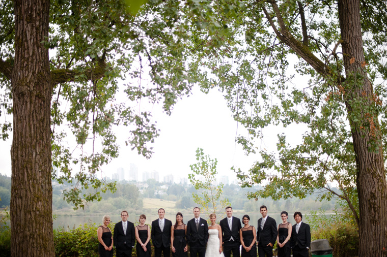 wedding party at deer lake park