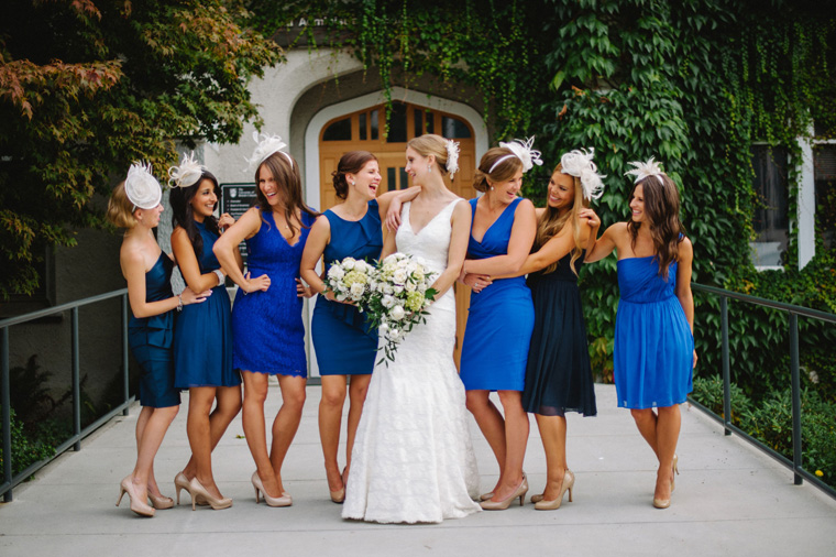 Unique bridesmaid pose