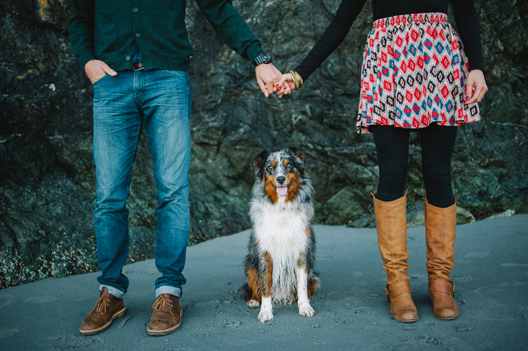 Victoria Engagement Pictures with dog