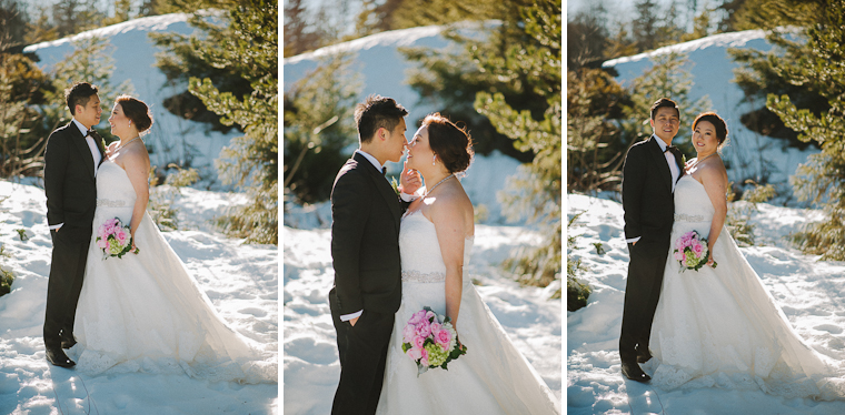 vancouver winter wedding portrait