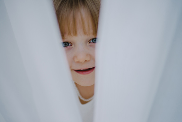 Cute flower girl at wedding in Vancouver