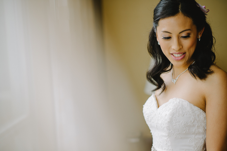 Vancouver hotel portrait of bride