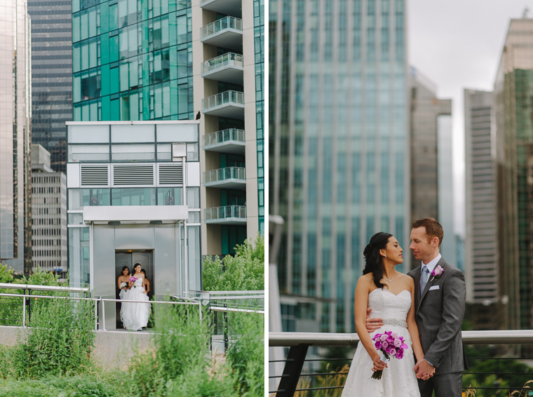 Coal harbour wedding portrait
