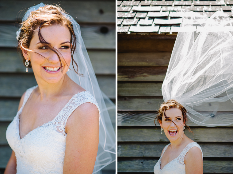 beautiful bride in lace wedding dress