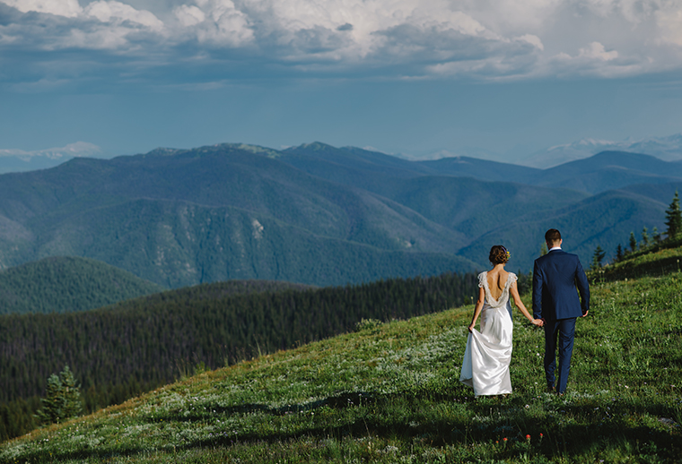 Mountain meadow wedding