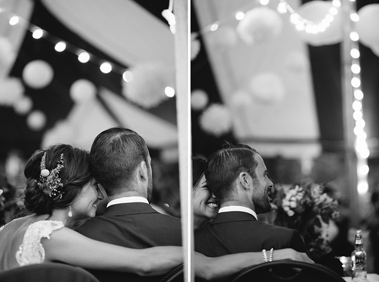 Emotional wedding reception
