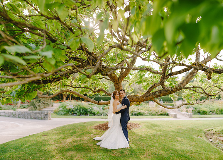 Van Dusen Gardens wedding portrait