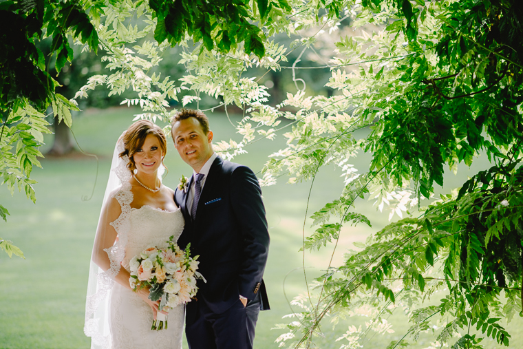 vancouver wedding portrait in garden