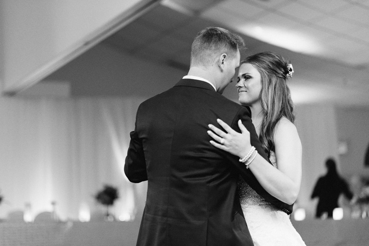 black and white first dance picture
