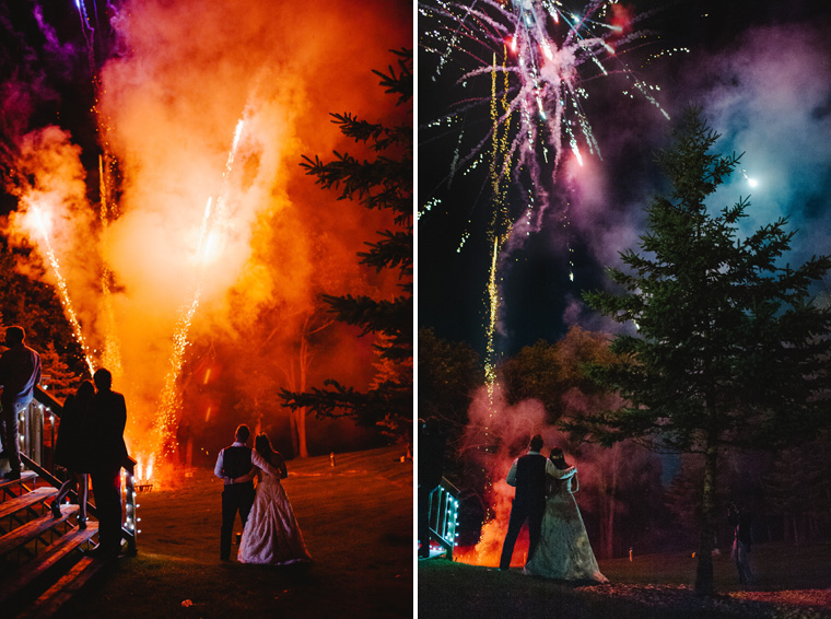 unique wedding photo with fireworks