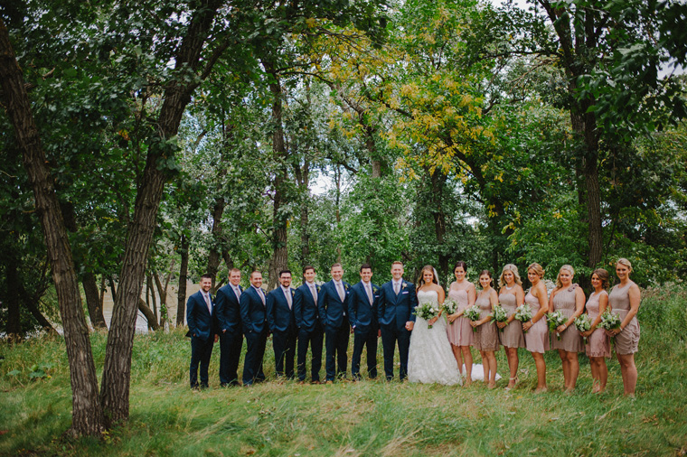 group wedding photo at the gates on roblin in winnipeg