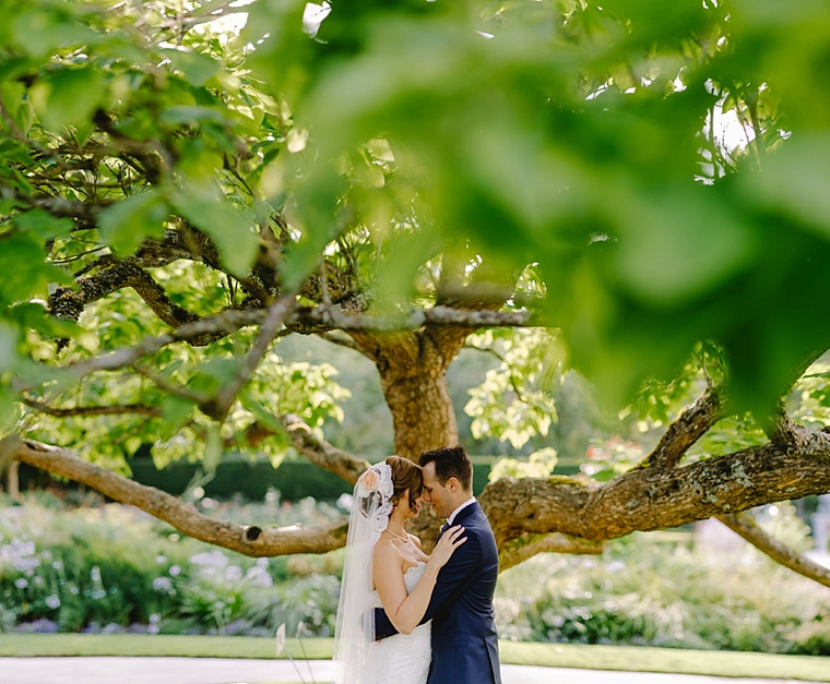 van dusen gardens wedding portrait