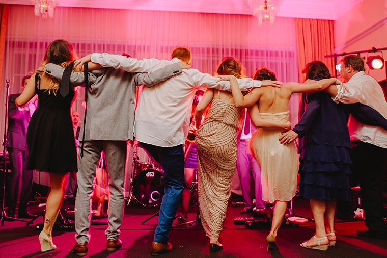 big group dance at wedding