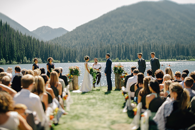 mountain lake wedding in bc