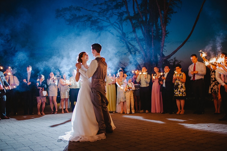 first wedding dance with sparklers