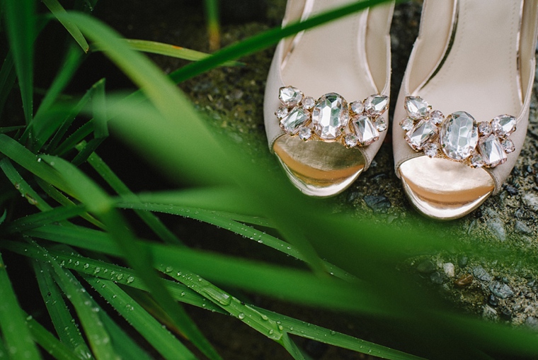 unique wedding shoe with diamonds