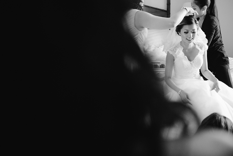 bride getting ready at poets cove resort