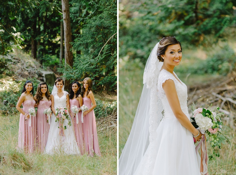 long pink bridesmaid dresses