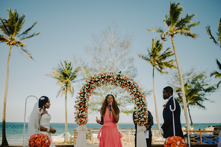 ledger plaza bahari beach wedding ceremony