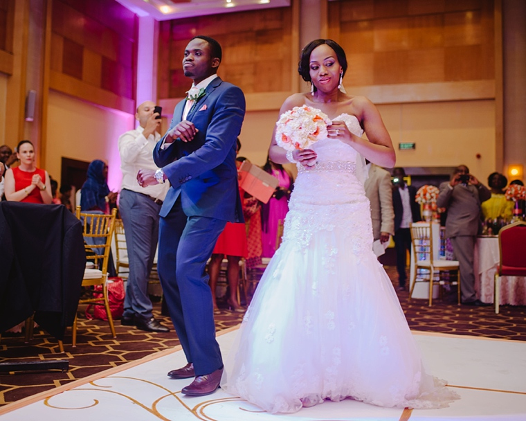 african wedding couple entrance