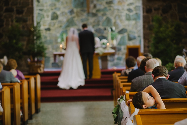 candid church wedding ceremony