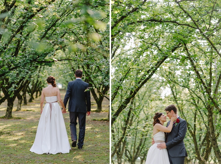 wedding portraits in an almond orchard