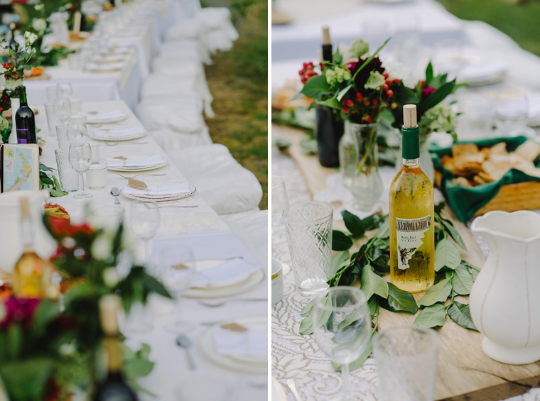 olive branch wedding table decor