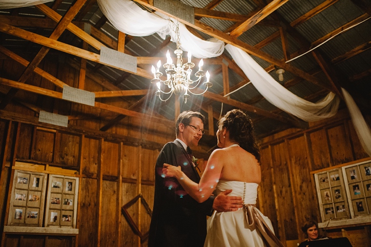 barn wedding with chandeliers