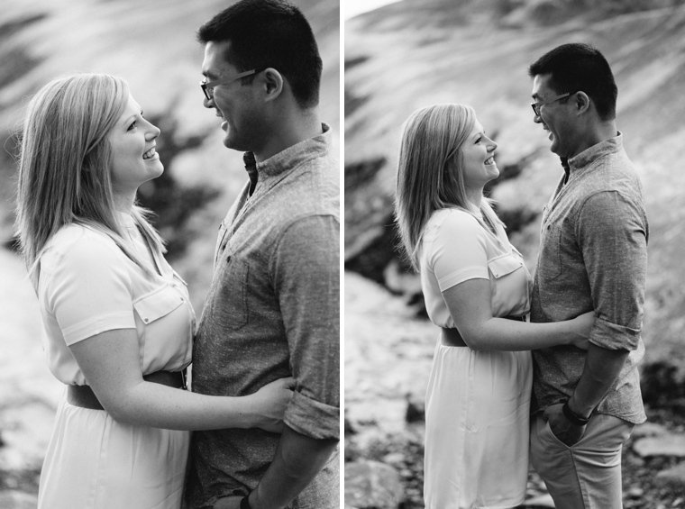 black and white vancouver engagement picture