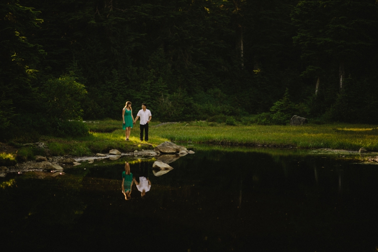 mountain lake engagement session