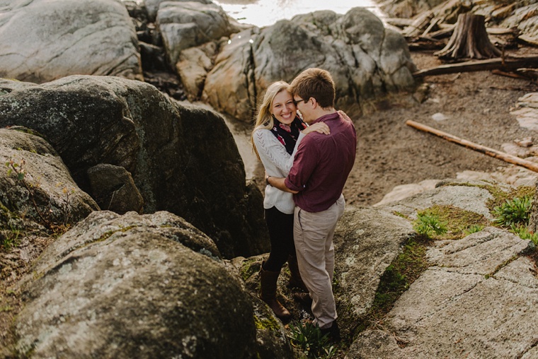 engagement portraits by the ocean in vancouver