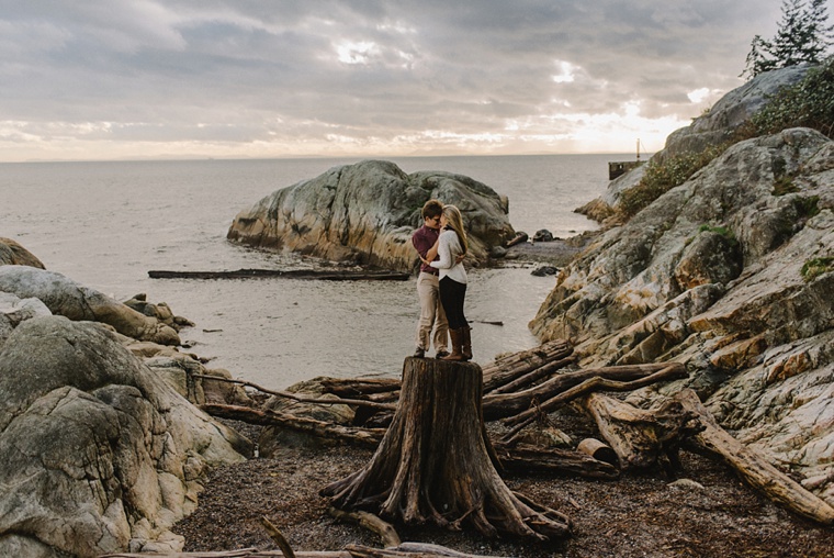 unique lighthouse park engagement portraits