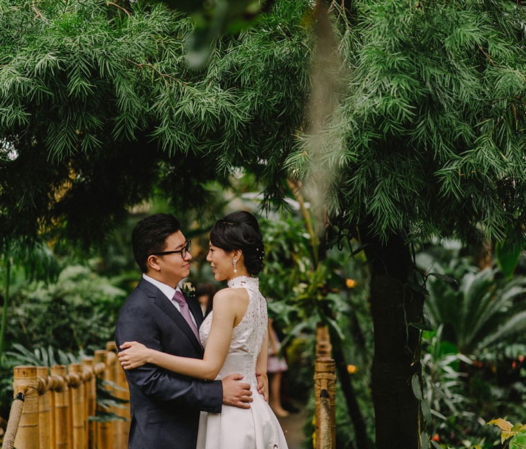 wedding portrait at bloedel conservatory in vancouver