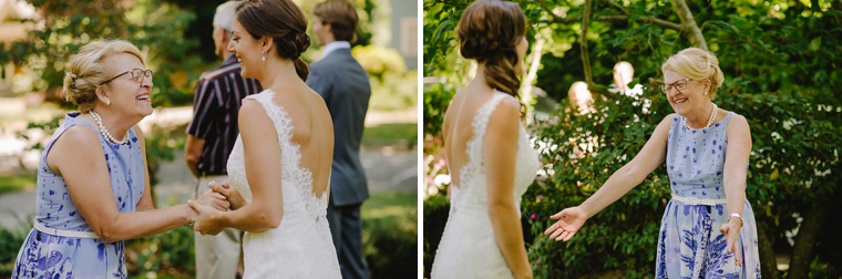 mother of bride crying at wedding