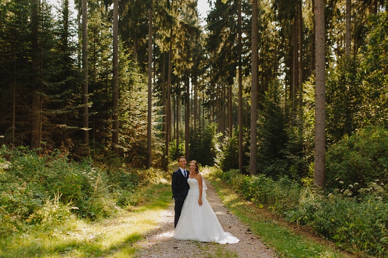 wedding portrait in the black forest of germany