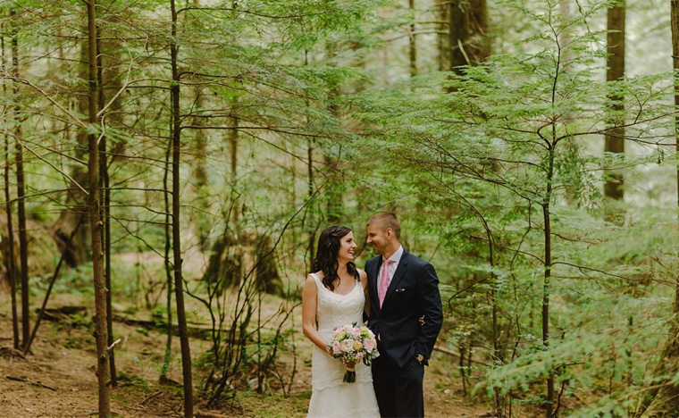 lynn canyon vancouver wedding portrait