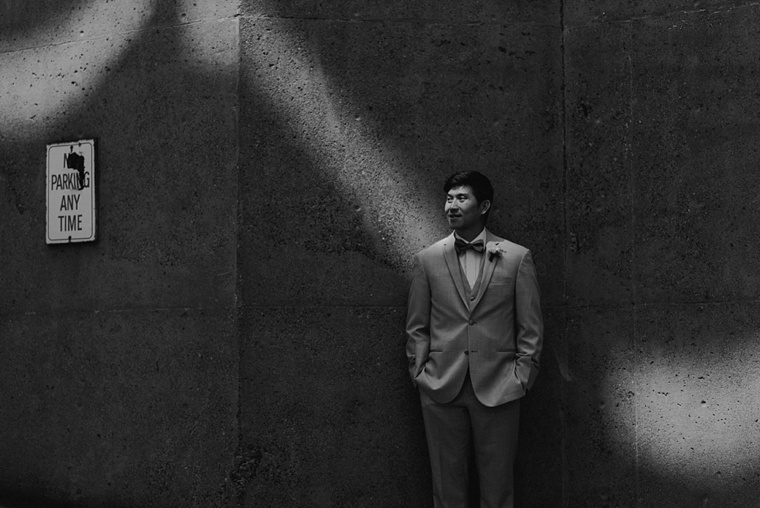 unique portrait of groom