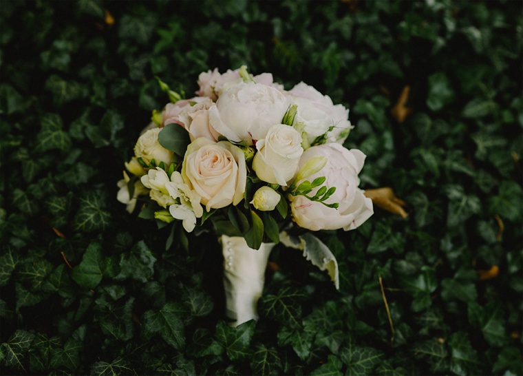 white and pink bouquet from the flower factory