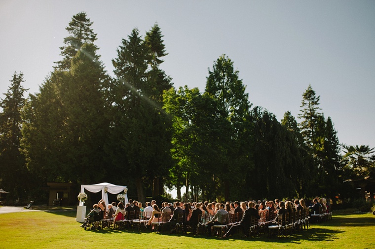 outdoor wedding at a vancouver golf club